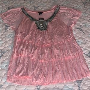 NWT Pink Tiered Top